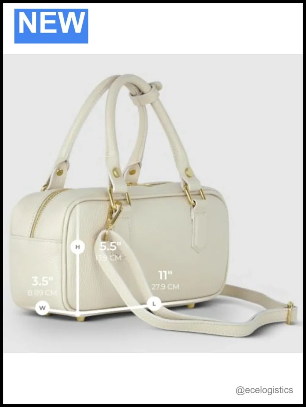 Italian Full-Grain Calf Leather Top-Handle Crossbody Bag Structured Satchel